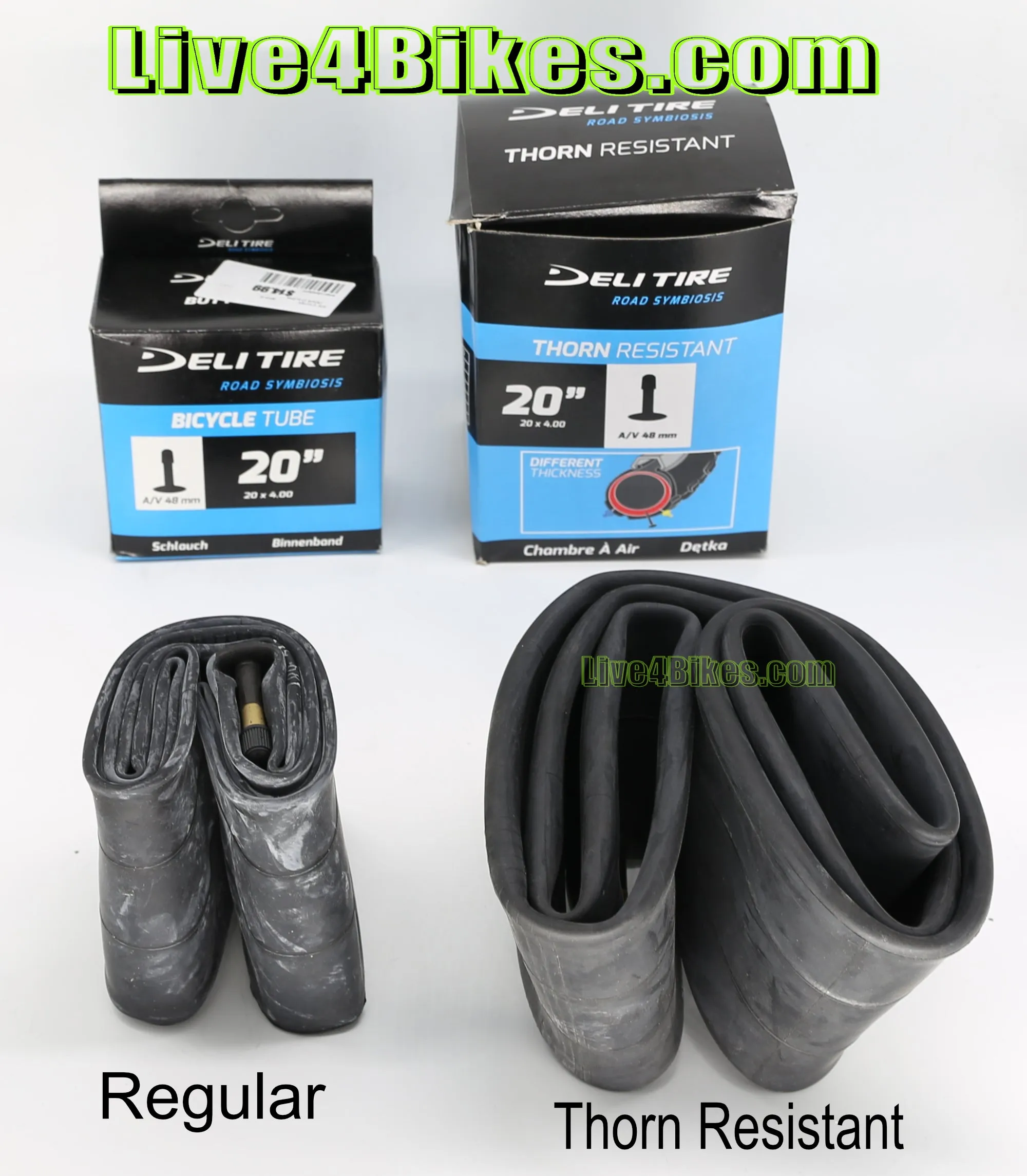 20 In Thorn Resistant Bicycle Tubes Heavy Duty Inner Tube Ebike 20x4.00