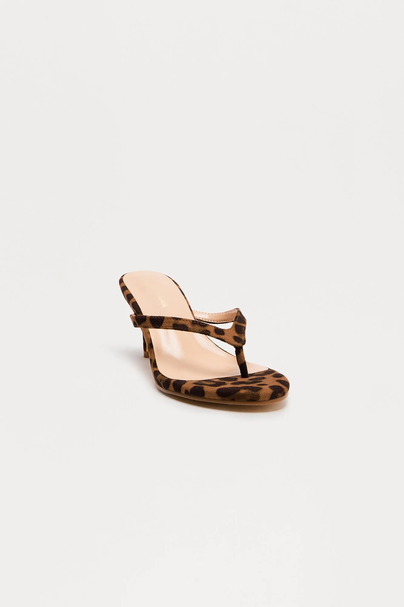 Ambere Leopard Print Thong Mules - Leopard