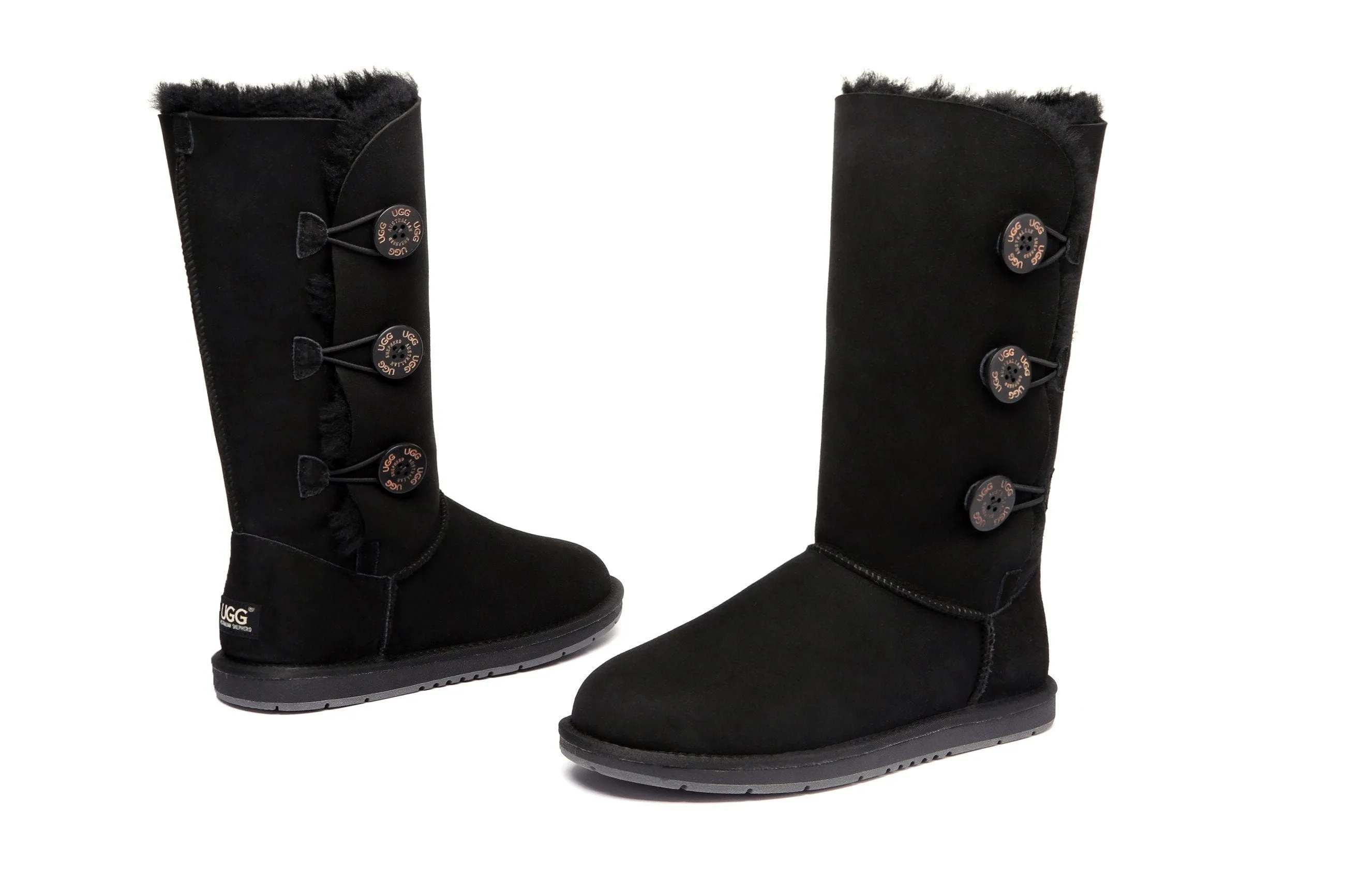 Australian Shepherd® UGG Boots Australia Premium Double Face Sheepskin Tall Triple button Water Resistant