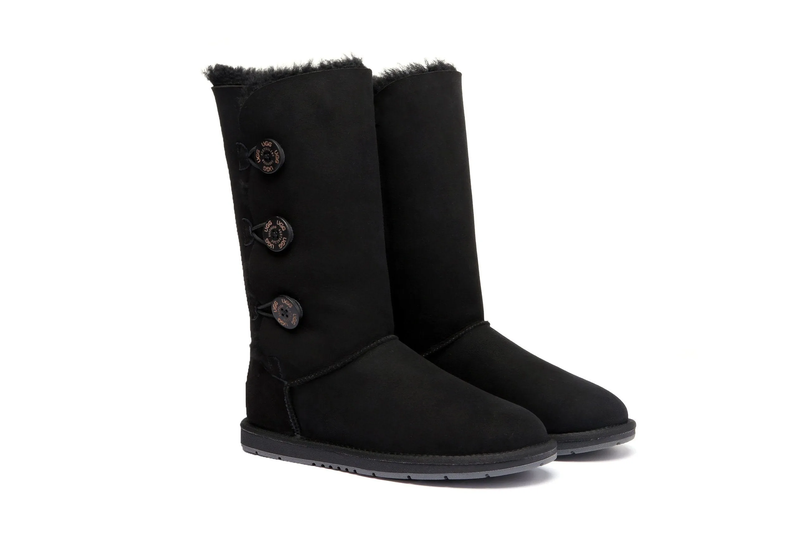 Australian Shepherd® UGG Boots Australia Premium Double Face Sheepskin Tall Triple button Water Resistant