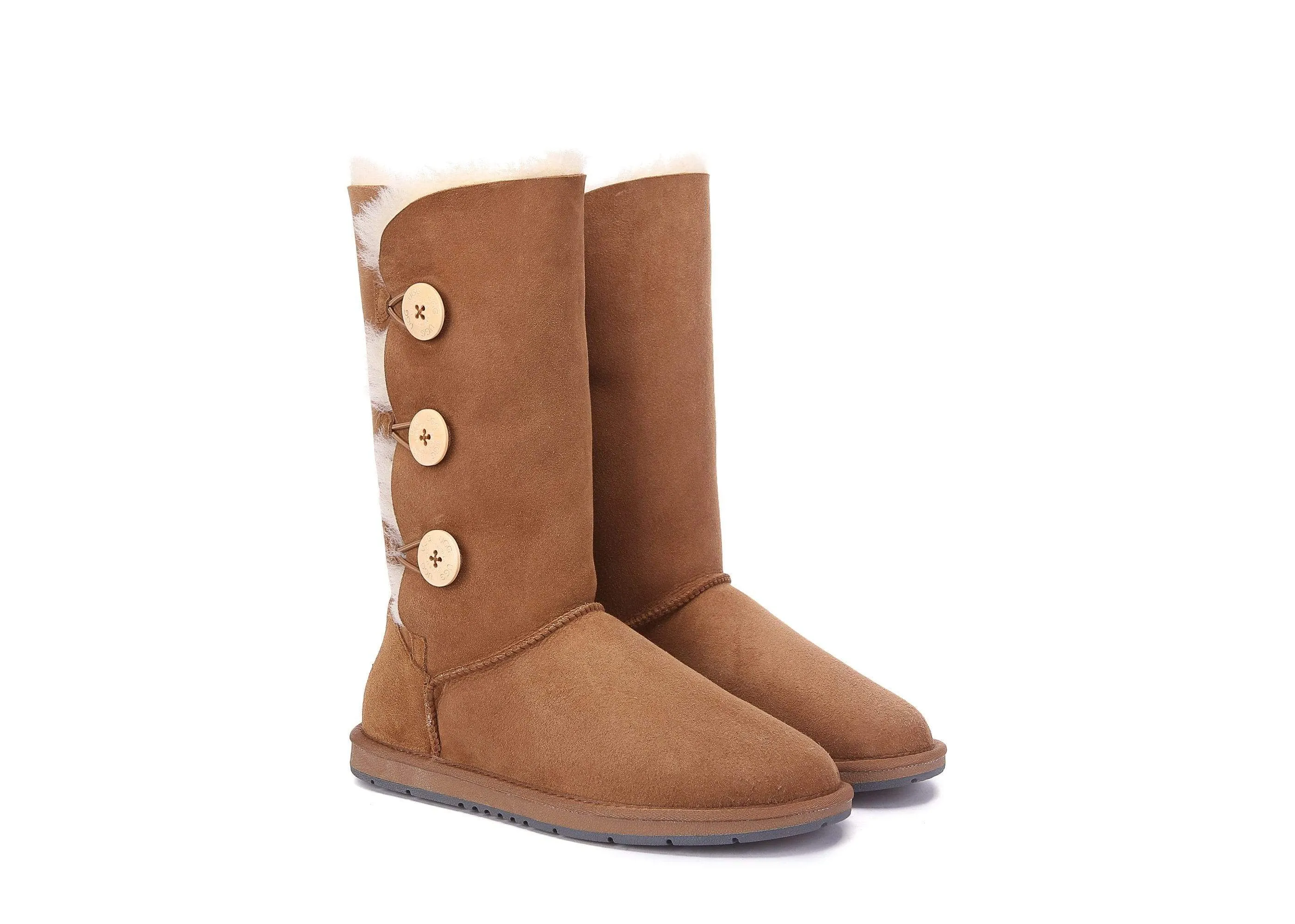 Australian Shepherd® UGG Boots Australia Premium Double Face Sheepskin Tall Triple button Water Resistant