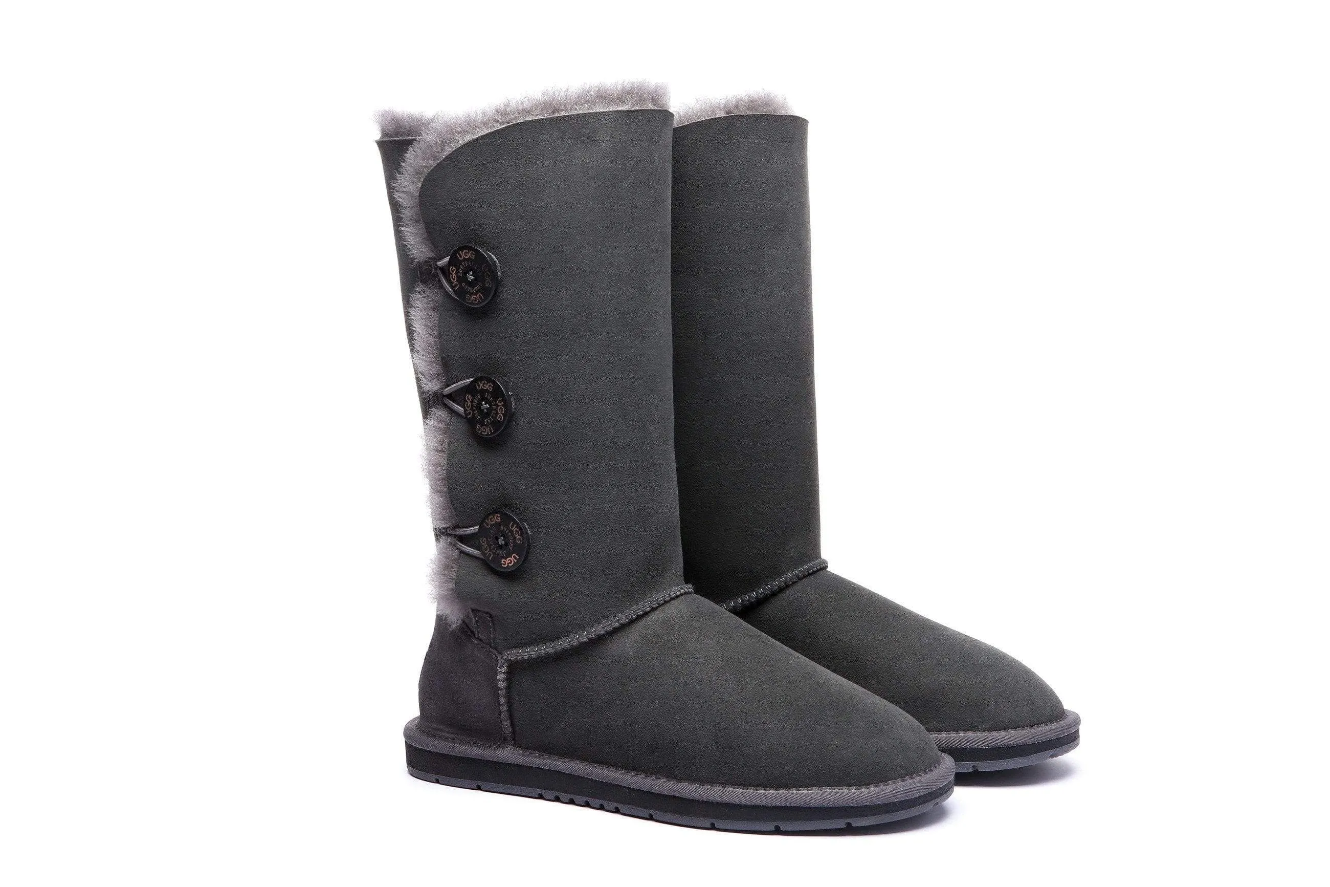 Australian Shepherd® UGG Boots Australia Premium Double Face Sheepskin Tall Triple button Water Resistant