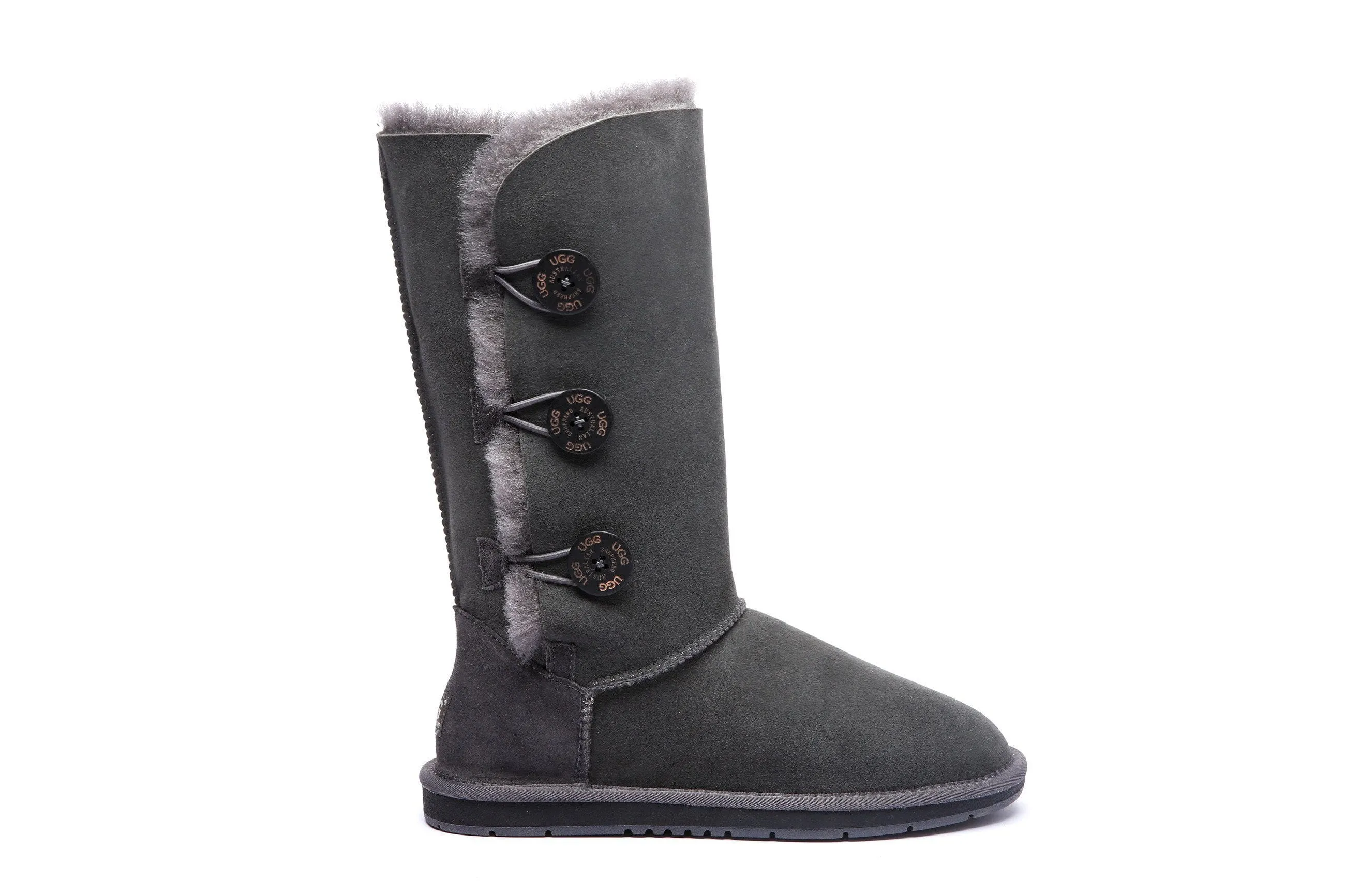 Australian Shepherd® UGG Boots Australia Premium Double Face Sheepskin Tall Triple button Water Resistant
