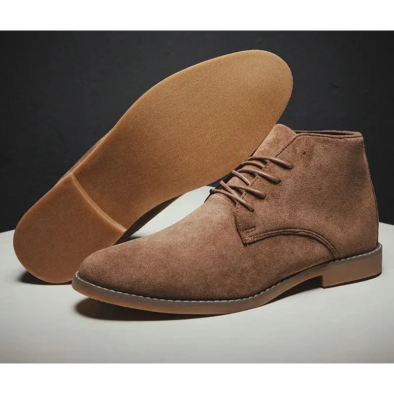 Bergzer - Comfortabele Heren Boots van Suède, Tijdloos Design met Vetersluiting