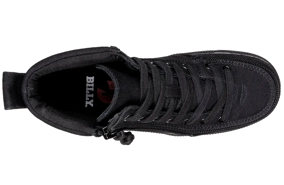 Billy Footwear (Kids) DR Fit - High Top DR Black Canvas Shoes