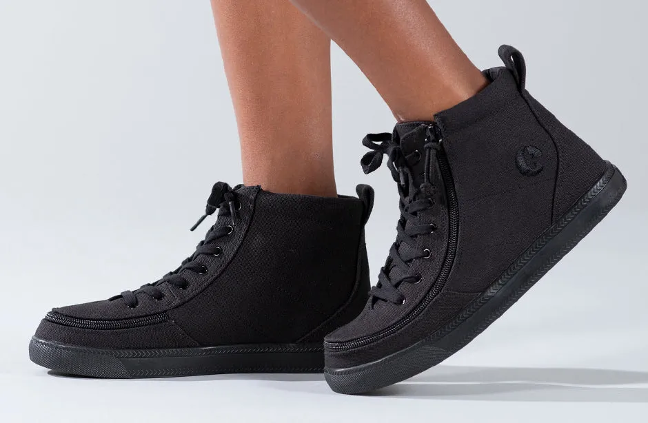 Billy Footwear (Kids) DR Fit - High Top DR Black Canvas Shoes