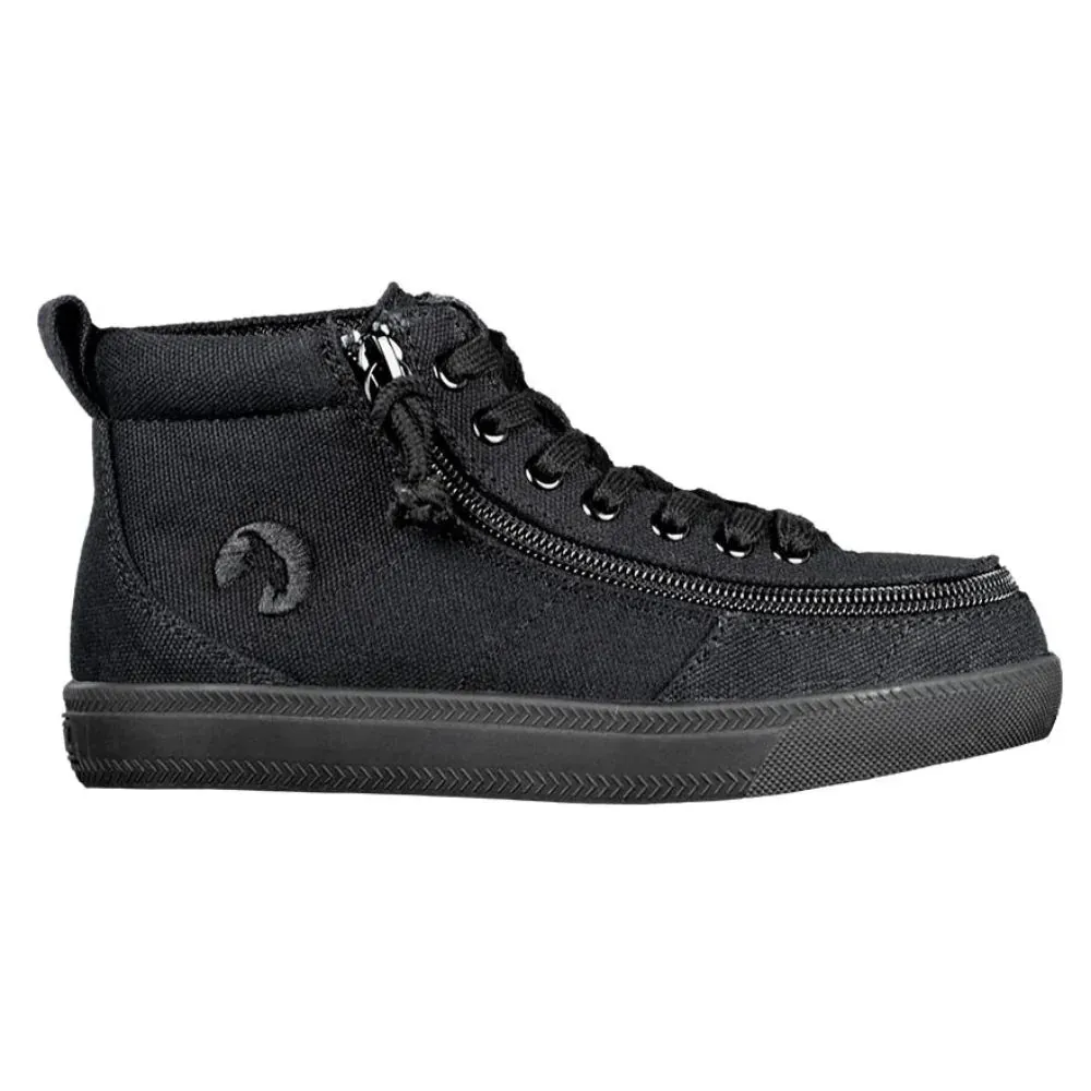 Billy Footwear (Kids) DR Fit - High Top DR Black Canvas Shoes