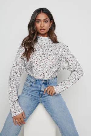 Bonnie Backless Blouse- Floral
