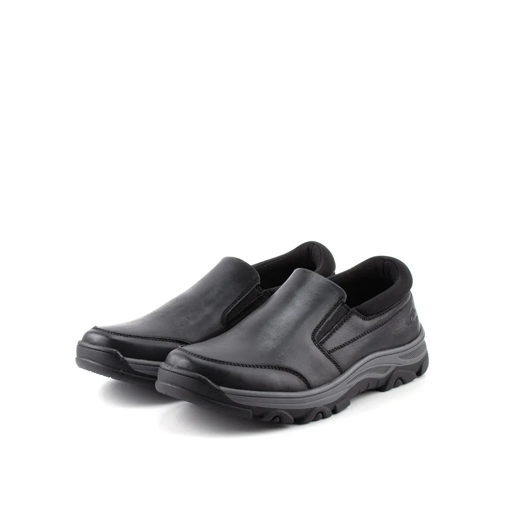 camel active Leather Classic Slip On Shoes Men Black REVOLT-852407-RS1-1