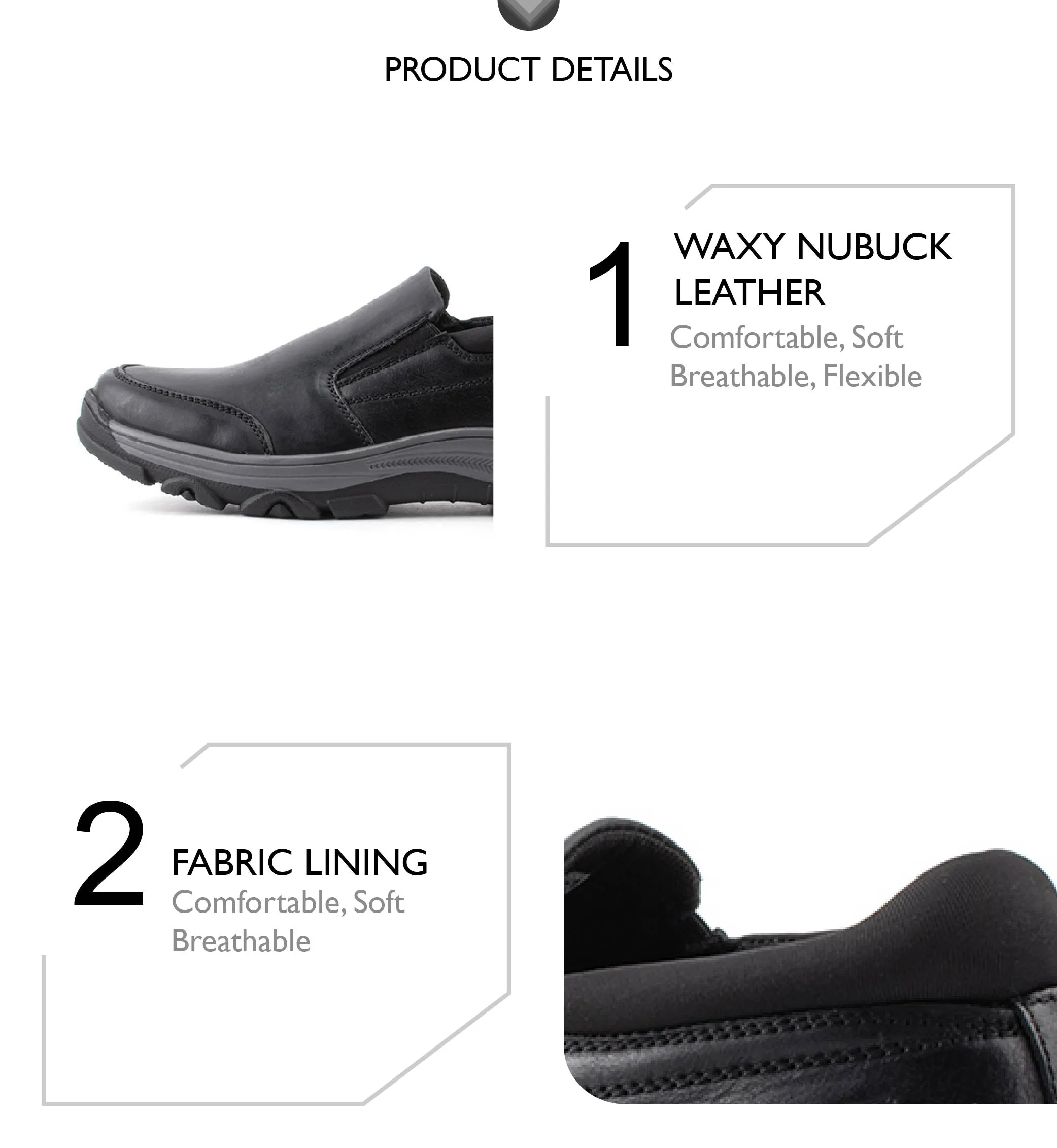 camel active Leather Classic Slip On Shoes Men Black REVOLT-852407-RS1-1