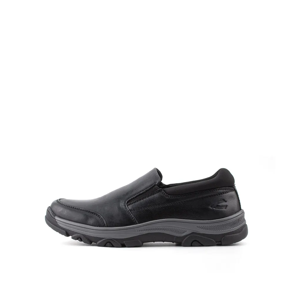 camel active Leather Classic Slip On Shoes Men Black REVOLT-852407-RS1-1