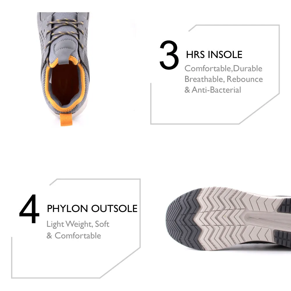 camel active Microfibre Comfortable Sneakers Men Grey NIMBUS 822407-WA1SVC-12 GREY