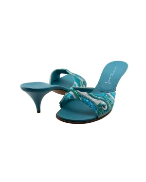Casadei Kitten Sequin Heels (38.5)