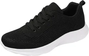 Cathalem Sneakers for Women Mesh Breathable and Comfortable Non Slip Lace Up Shoes Espadrilles Workout Gym Outdoor Shoes