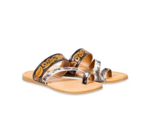 Daisy Mae Leather & Hairon Sandals