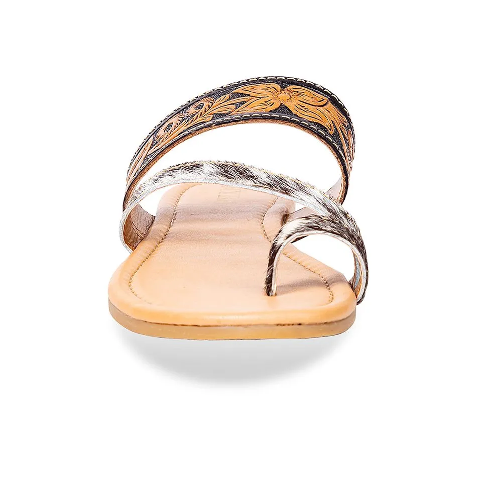 Daisy Mae Leather & Hairon Sandals