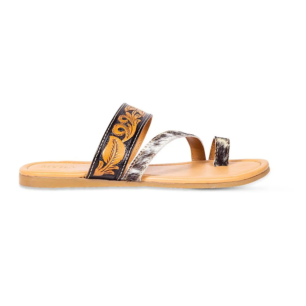 Daisy Mae Leather & Hairon Sandals