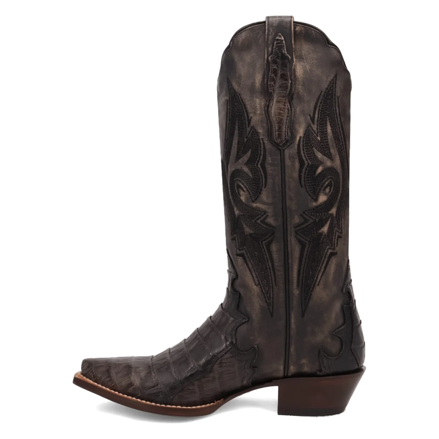 Dan Post Men's Berkeley Genuine Caiman Snip Toe Boots - Black DP3060
