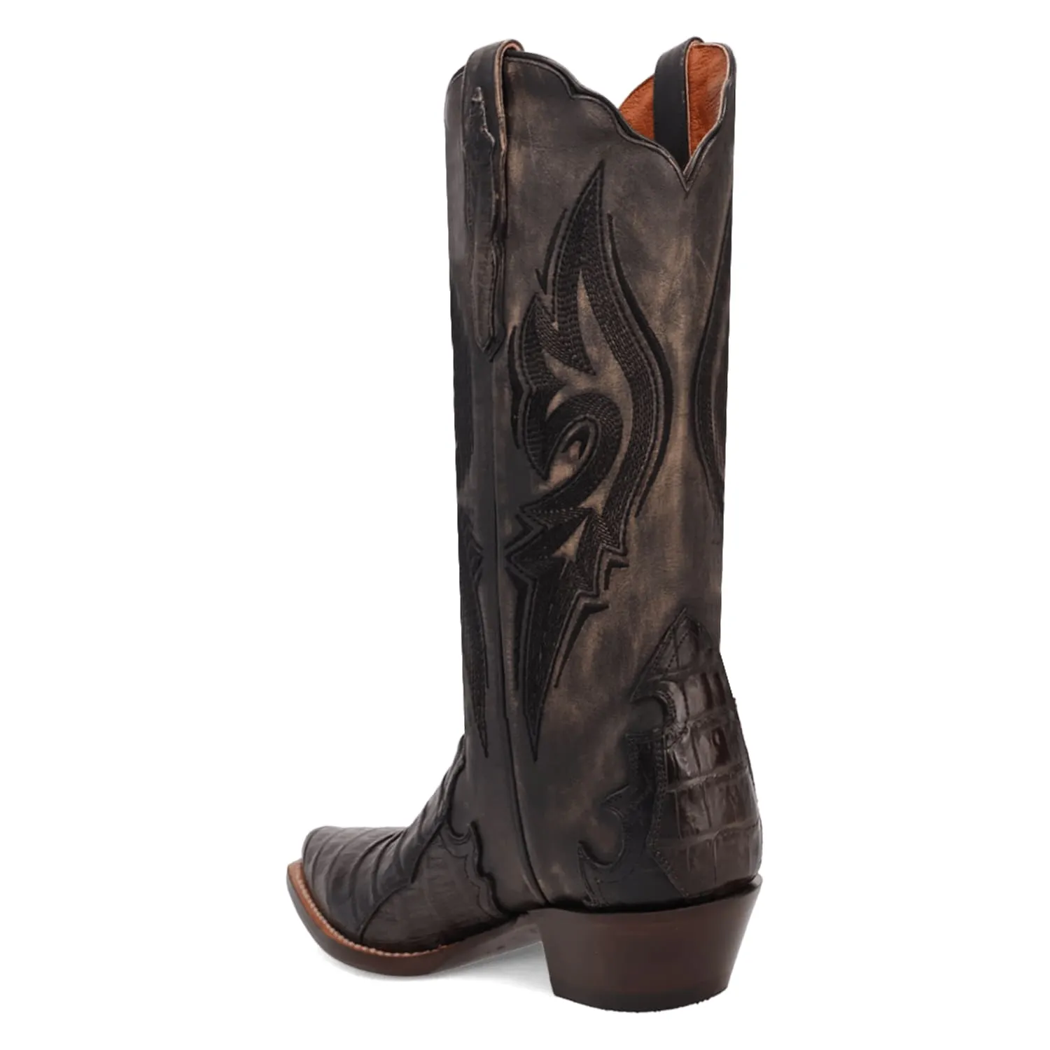 Dan Post Men's Berkeley Genuine Caiman Snip Toe Boots - Black DP3060