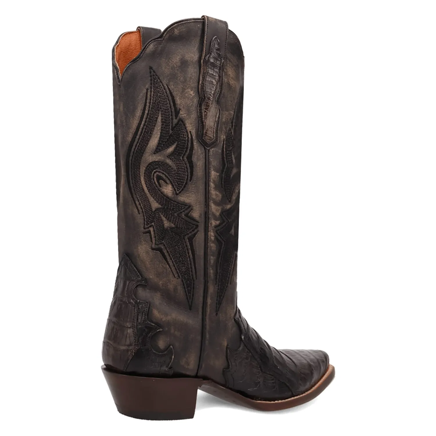 Dan Post Men's Berkeley Genuine Caiman Snip Toe Boots - Black DP3060