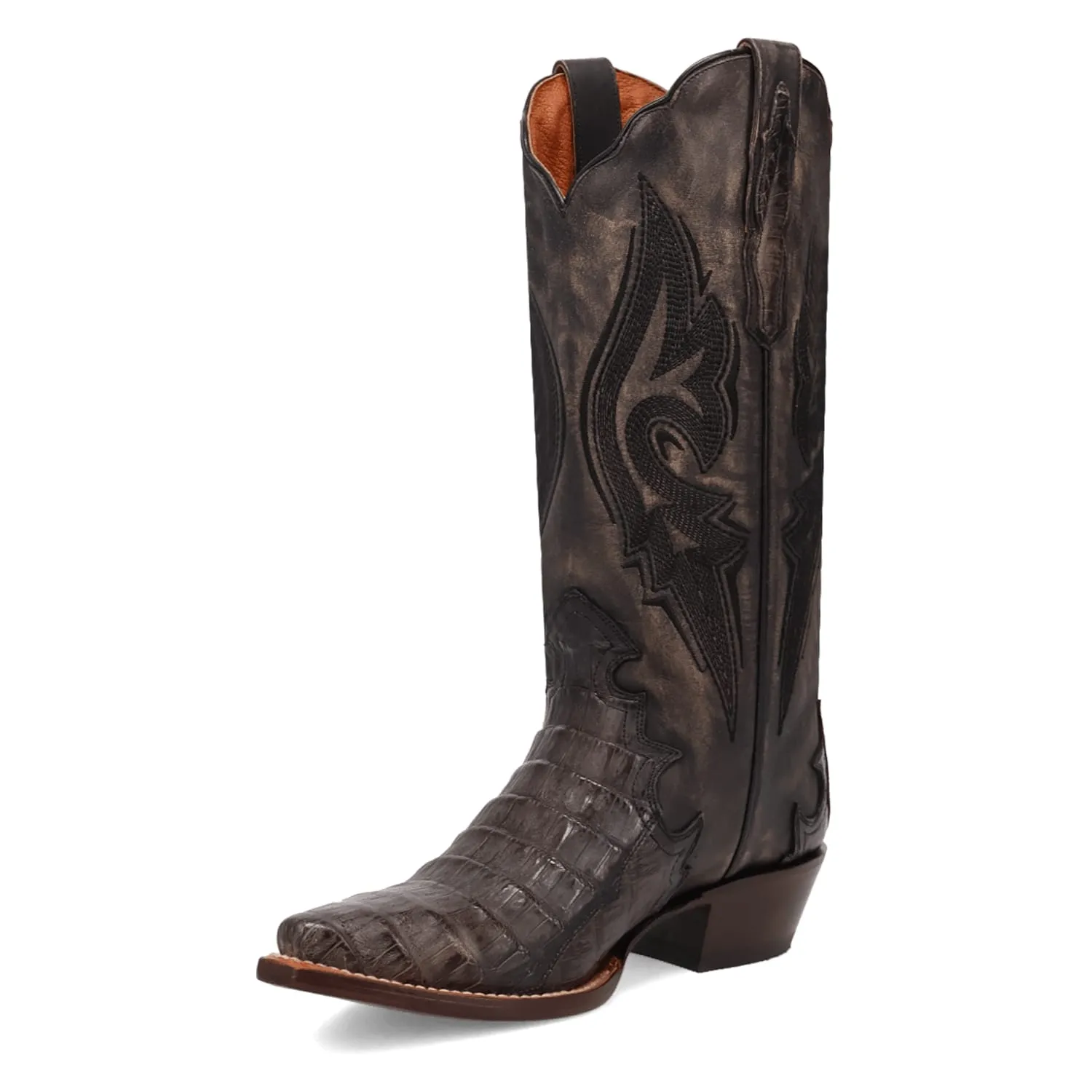Dan Post Men's Berkeley Genuine Caiman Snip Toe Boots - Black DP3060