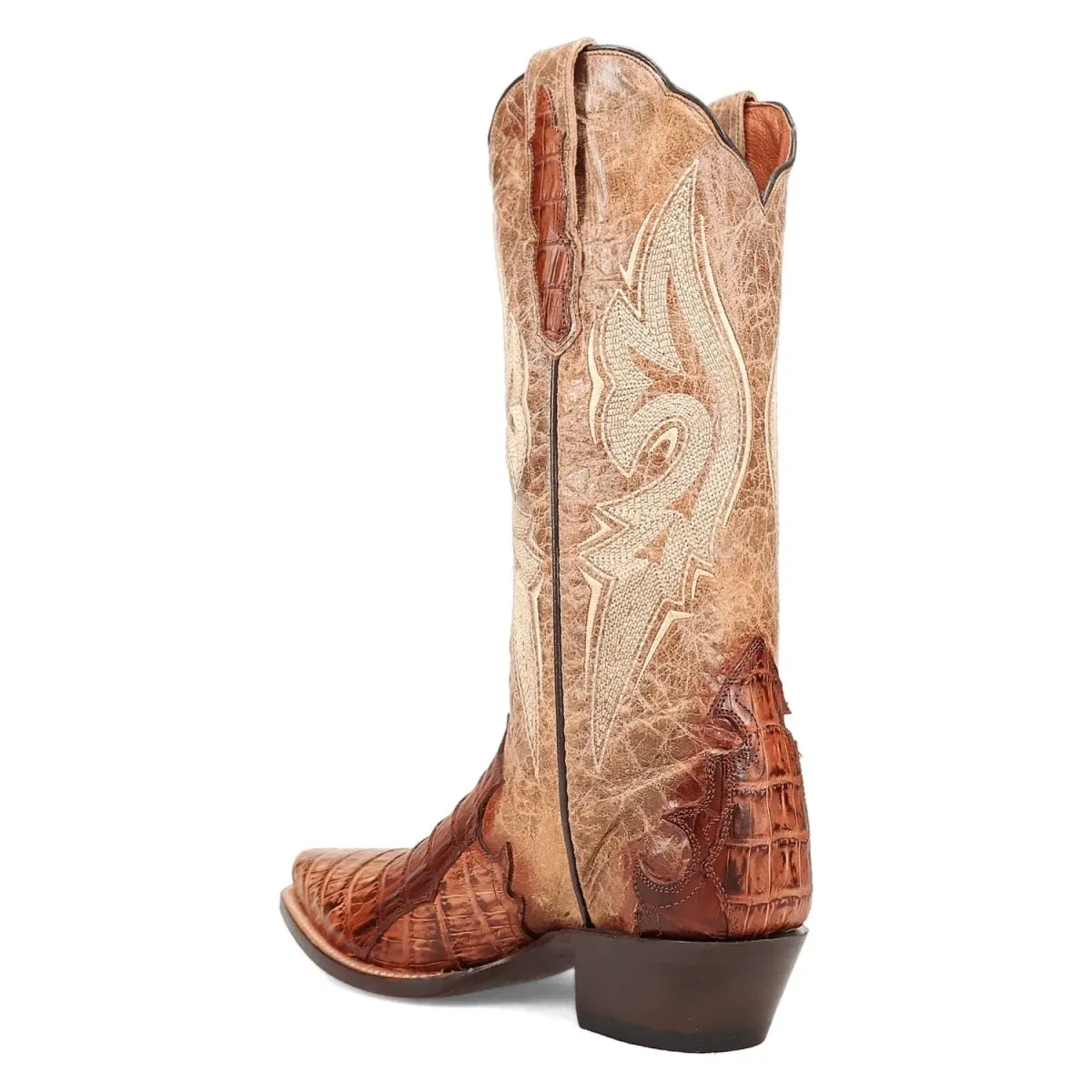 Dan Post Men's Berkeley Genuine Caiman Snip Toe Boots - Sand DP3063