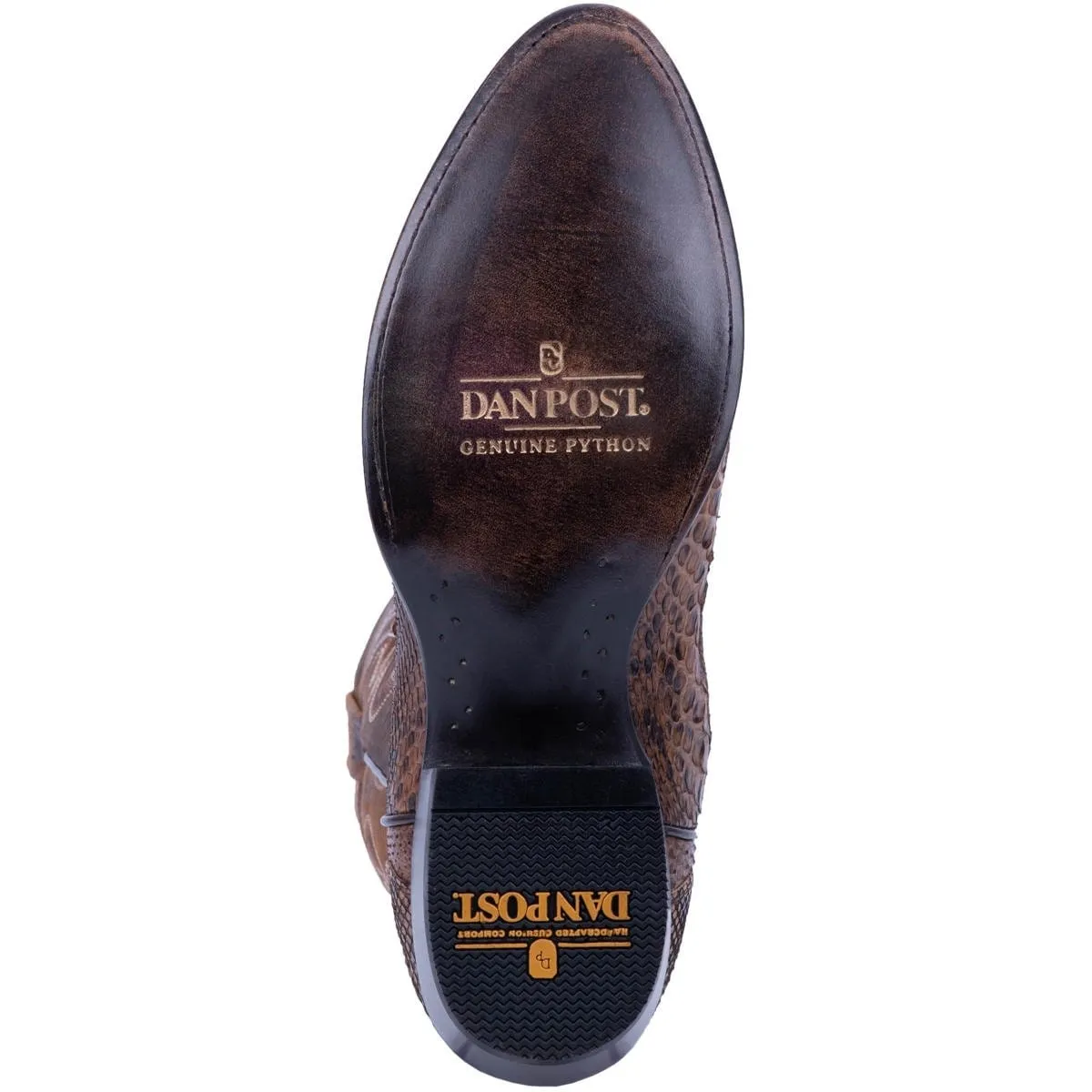Dan Post Men's Manning Python Snakeskin Round Toe Boots - Bay Apache