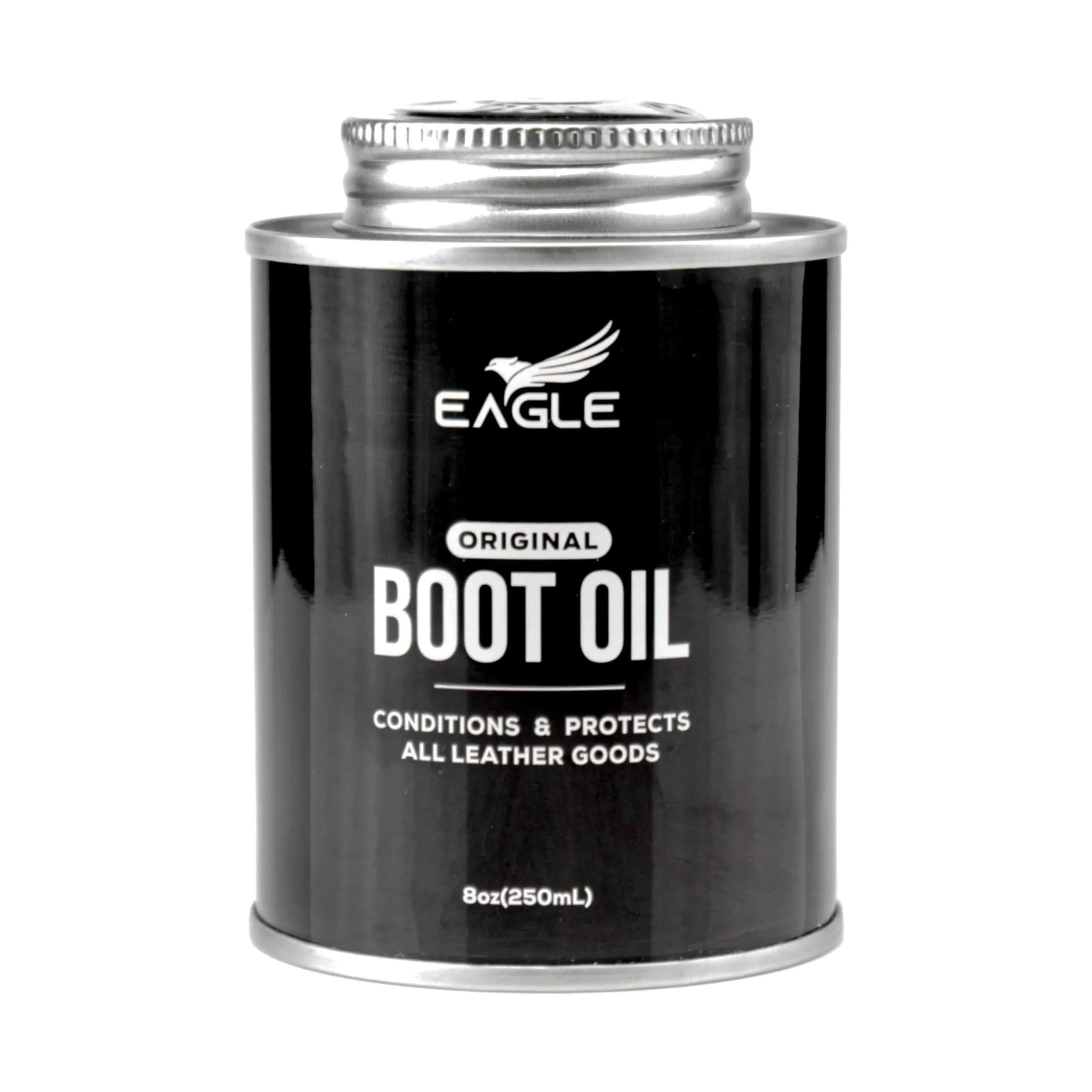Eagle Leather Boot Oil for Work Boots, Cowboy Boots, & Shoes - Includes Applicator & Premium Towel - All-Natural Deep Leather Conditioner(8.45oz)