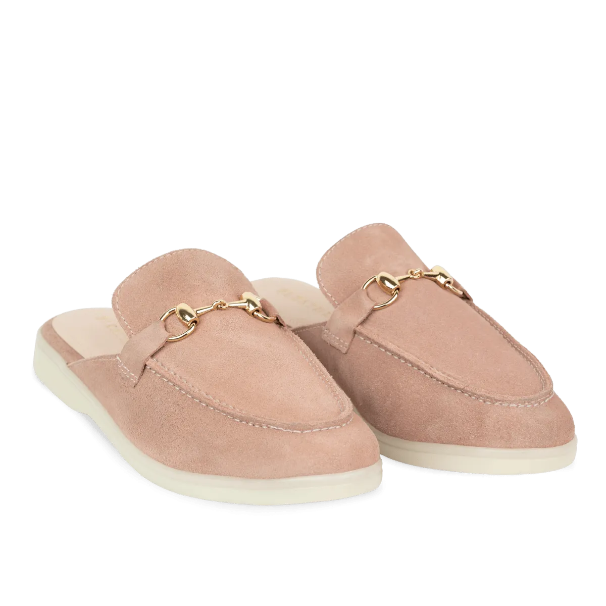 Emma: Mules Femme - Daim  Pêche