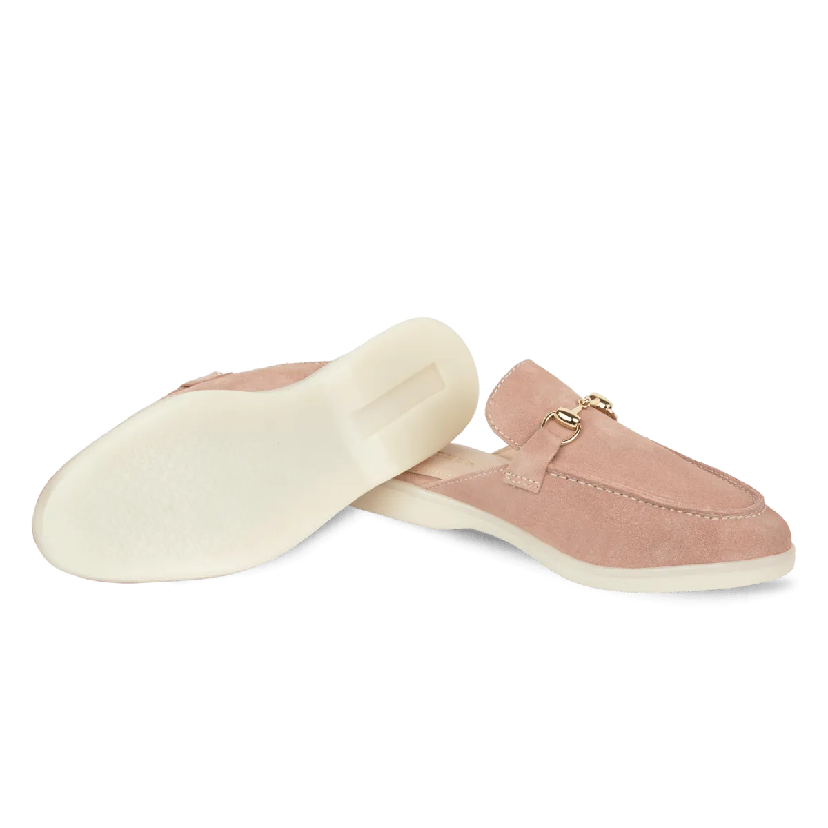 Emma: Mules Femme - Daim  Pêche