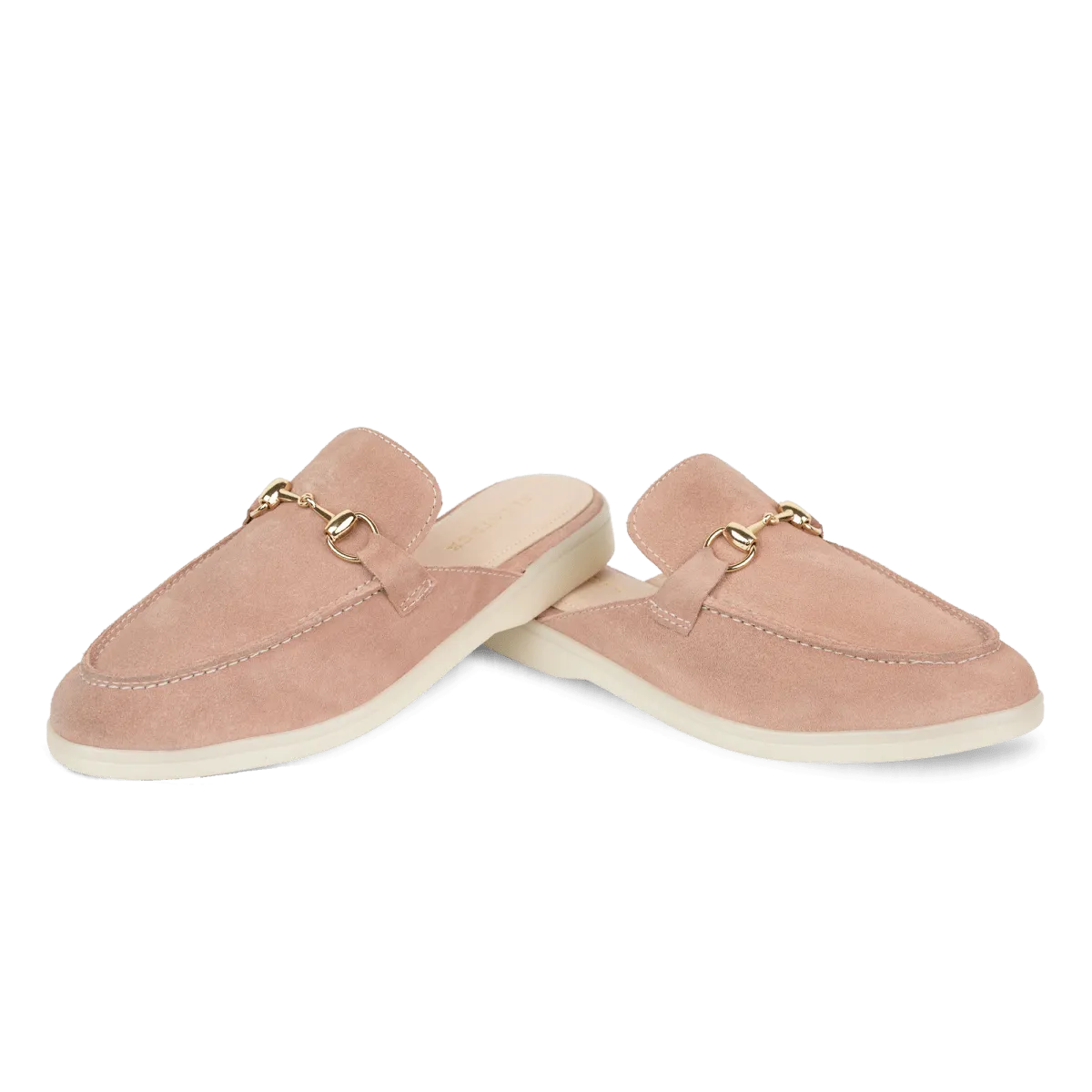 Emma: Mules Femme - Daim  Pêche