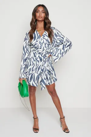 Louis Tie Knot Dress - Zebra