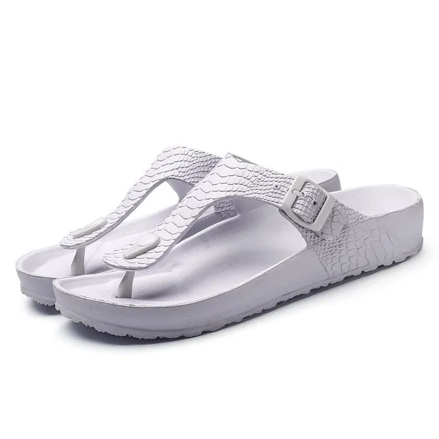 Men Flip Flops Summer Shoes Man Outside Beach Slippers EVA Light Soft Slippers Women Footwear Plus Size Male Sandals Flat Shoes