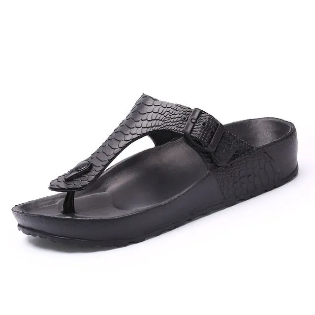 Men Flip Flops Summer Shoes Man Outside Beach Slippers EVA Light Soft Slippers Women Footwear Plus Size Male Sandals Flat Shoes