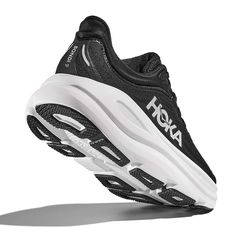 Men's Bondi 9 Running Shoe - Black/White - Regular (D)