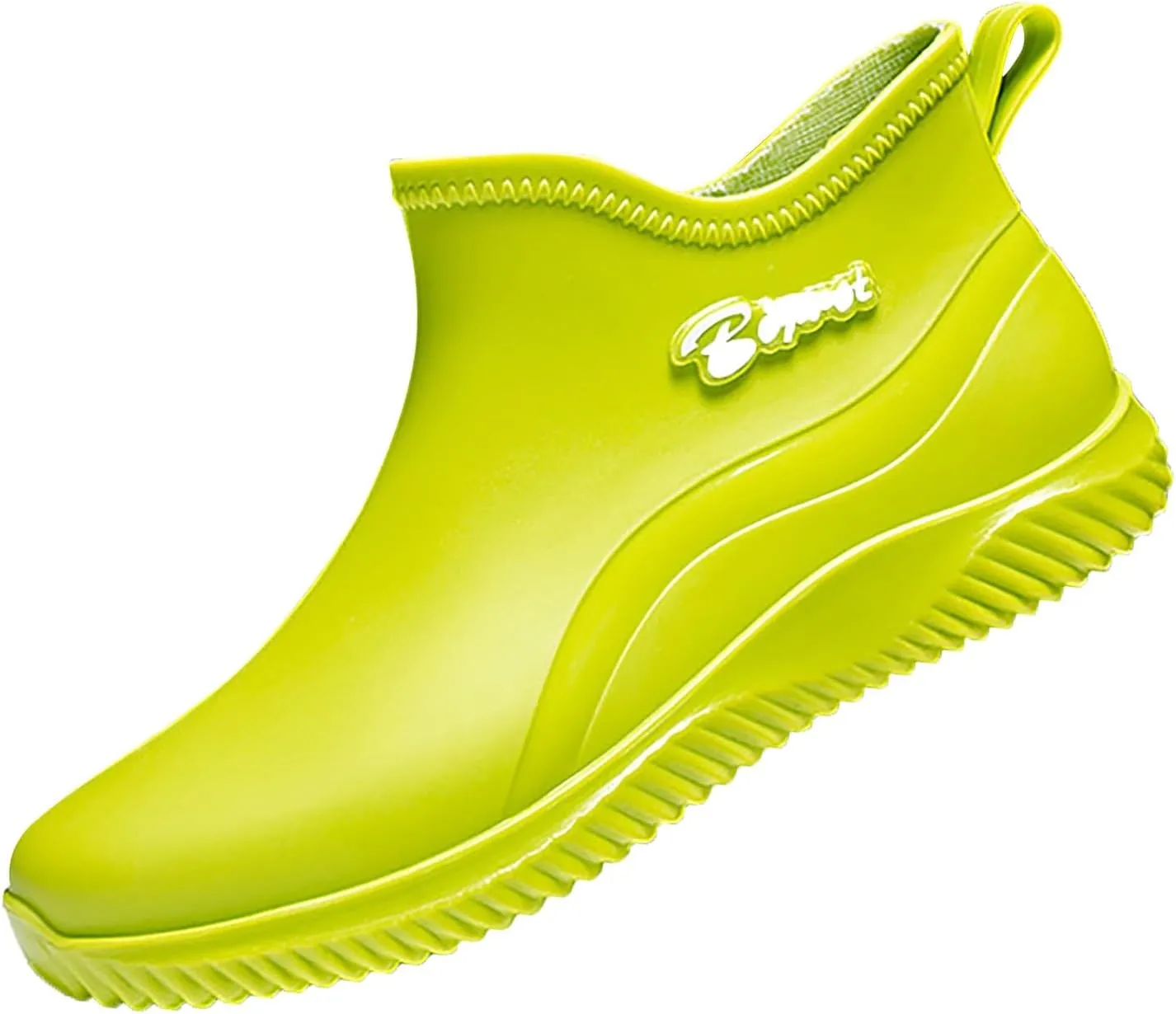 Mid Calf Rain Boots Womens Mens Grounded Footwear Fall Booties 2024 Low Heel Slip On Barefoot Shoes Women's Rubber Rain Boots Waterproof & Anti-slip Womens Chelsea Boots