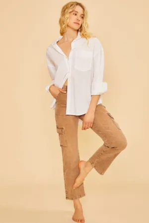 Online Annie Wear Straight Leg Jeans with Cargo Pockets