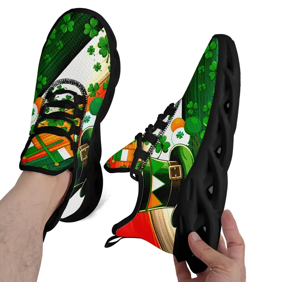 Personalized Clover Charm Sneakers,Personalized St. Paddy’s Day Walking Shoes