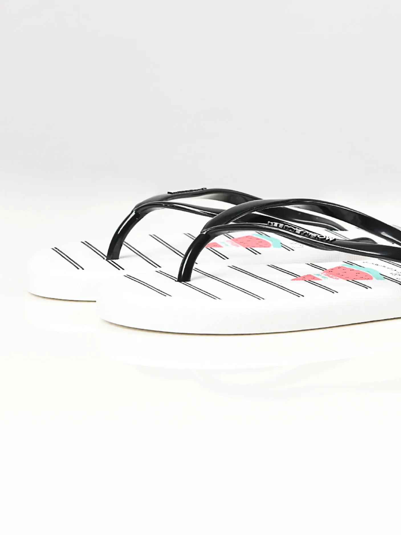 Printed Flip Flops - White
