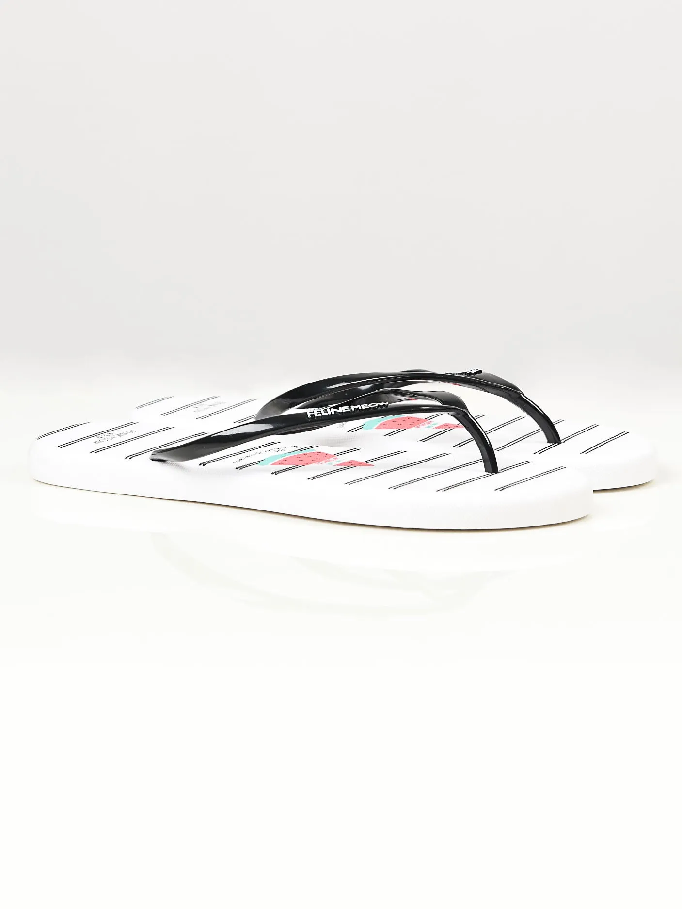Printed Flip Flops - White
