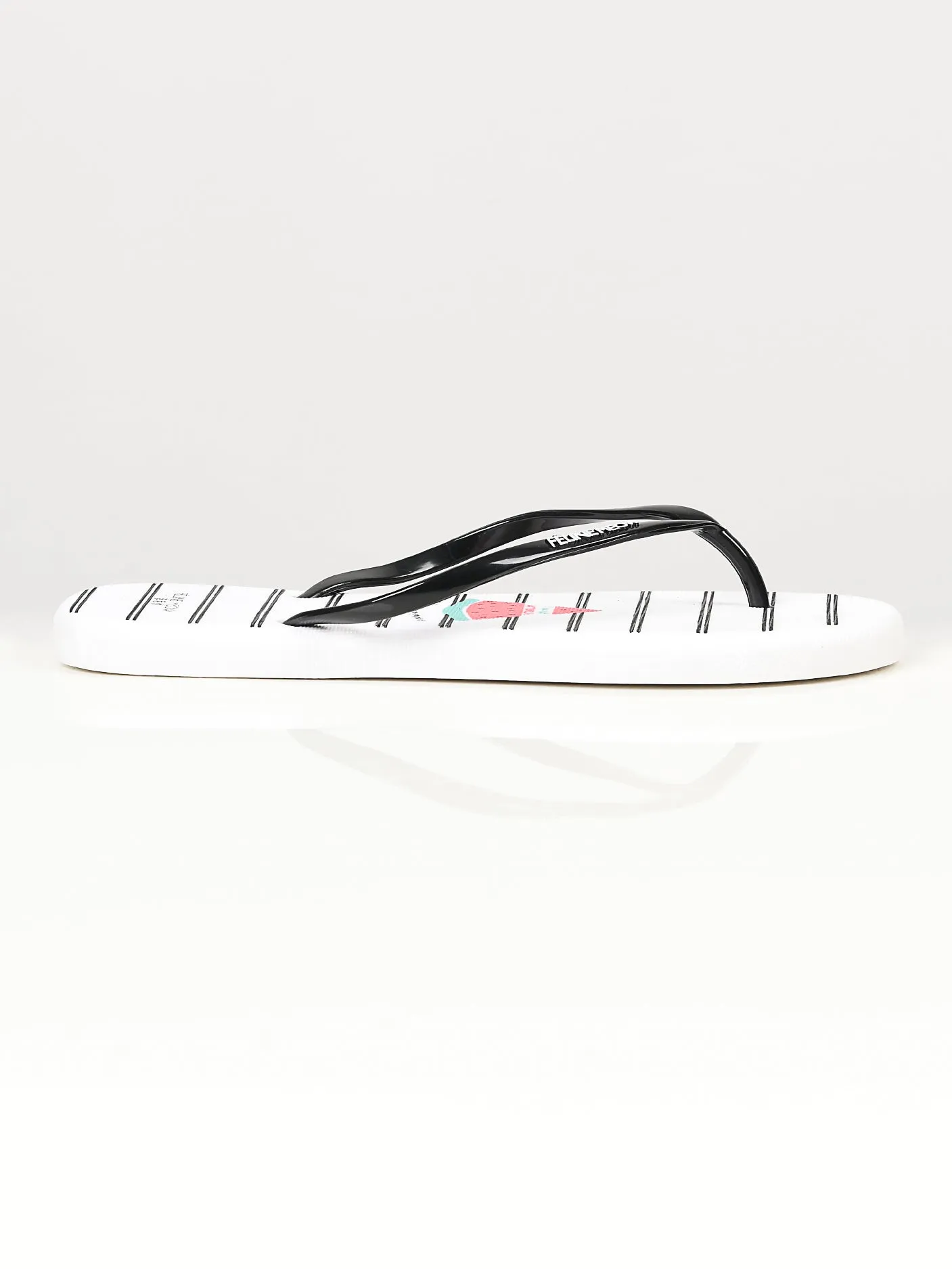 Printed Flip Flops - White