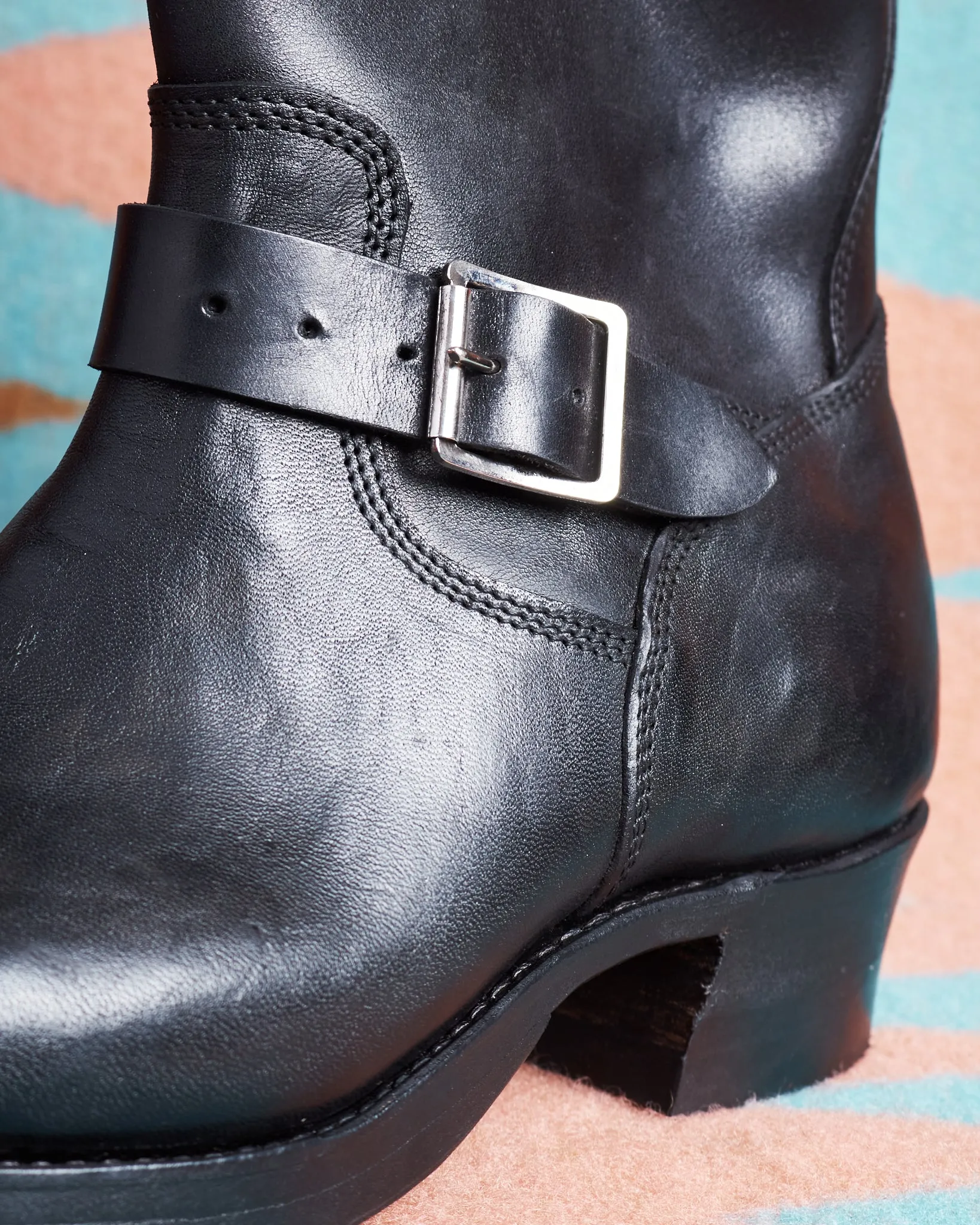 Råland Bootmaker Engineer Boots Horsehide Black Handmade In Sweden