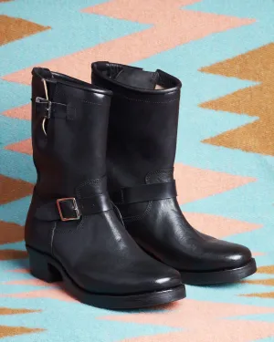 Råland Bootmaker Engineer Boots Horsehide Black Handmade In Sweden