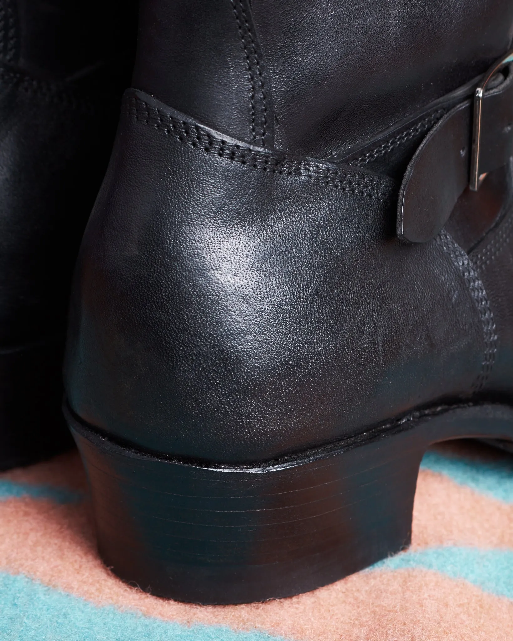 Råland Bootmaker Engineer Boots Horsehide Black Handmade In Sweden