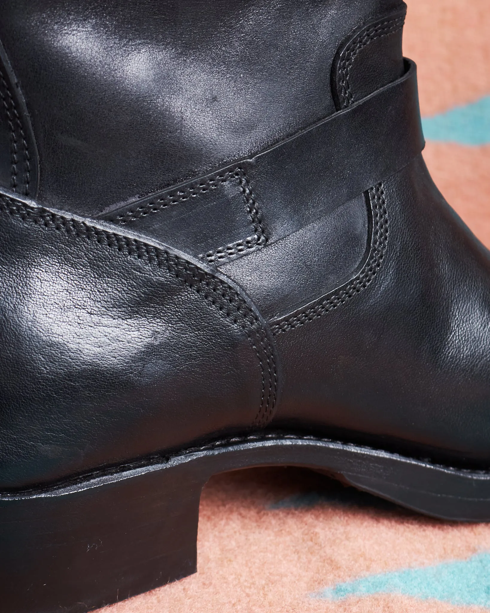 Råland Bootmaker Engineer Boots Horsehide Black Handmade In Sweden