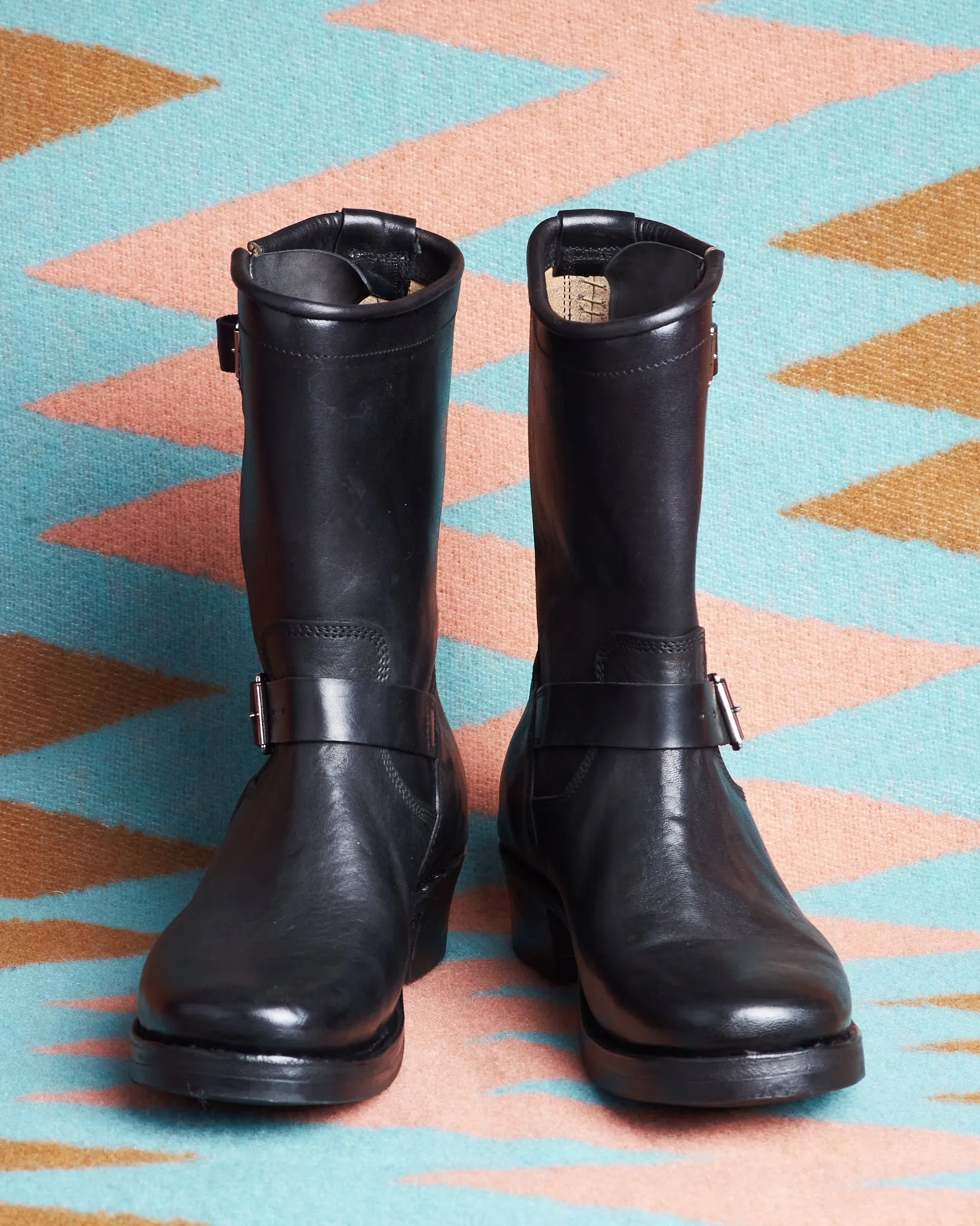 Råland Bootmaker Engineer Boots Horsehide Black Handmade In Sweden