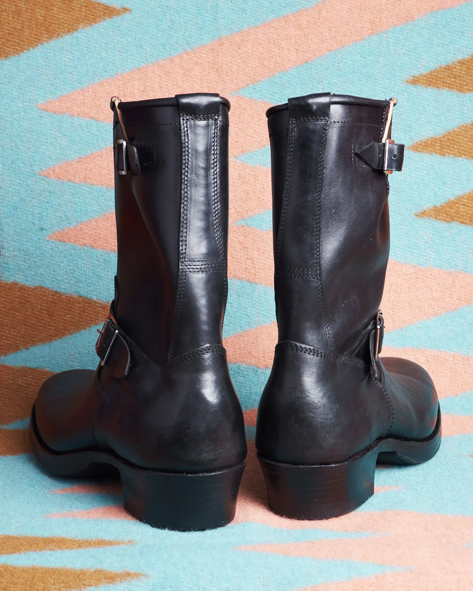 Råland Bootmaker Engineer Boots Horsehide Black Handmade In Sweden