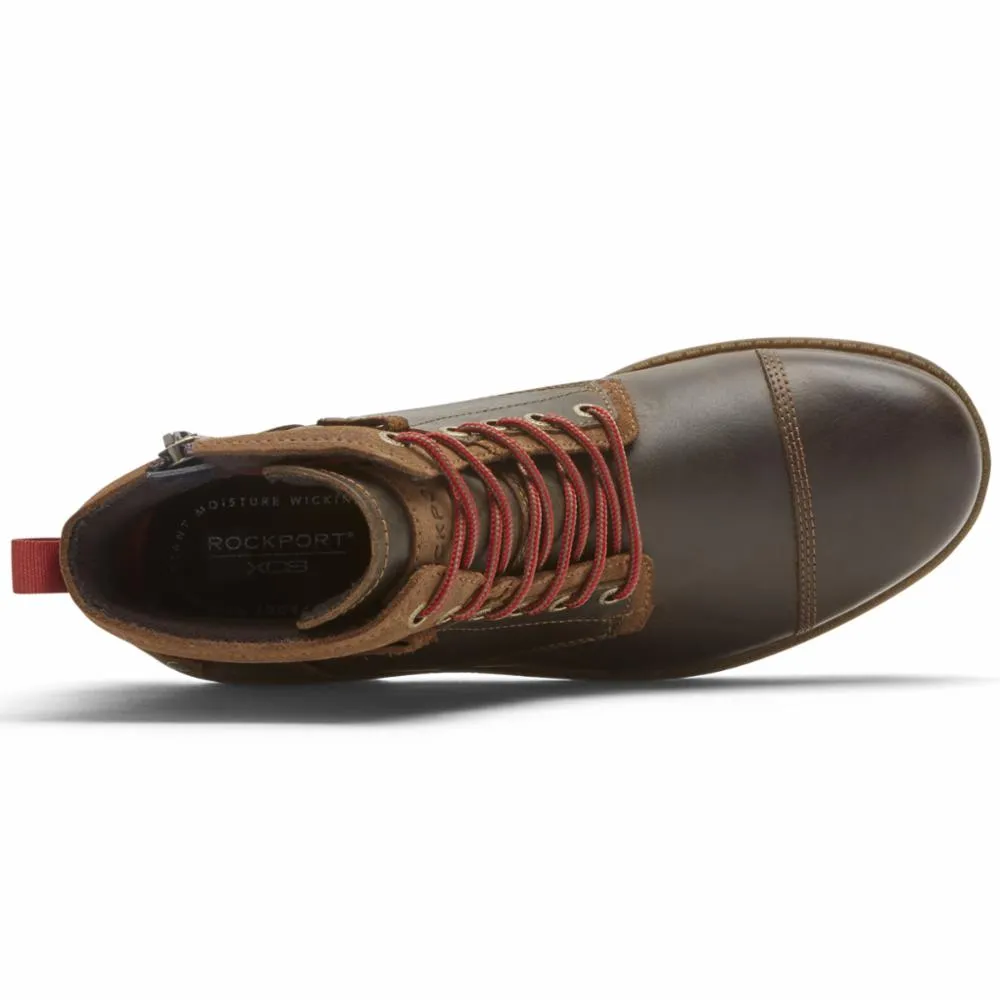 Rockport Men RUGGED BUCKS II CAP TOE BOOT BISON/LEATHER/SUEDE