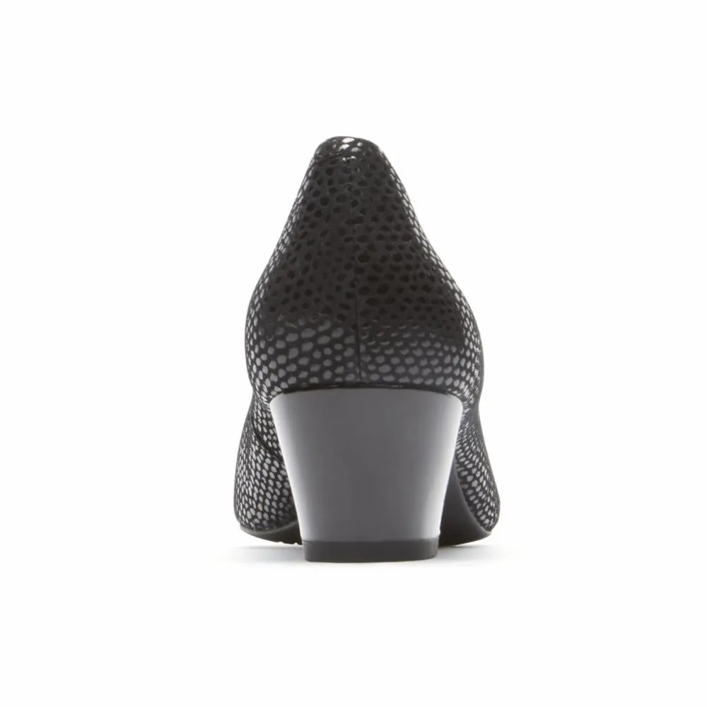 Rockport Women TOTAL MOTION CHARISSE CHARIS BLACK/MAMBA SNAKE