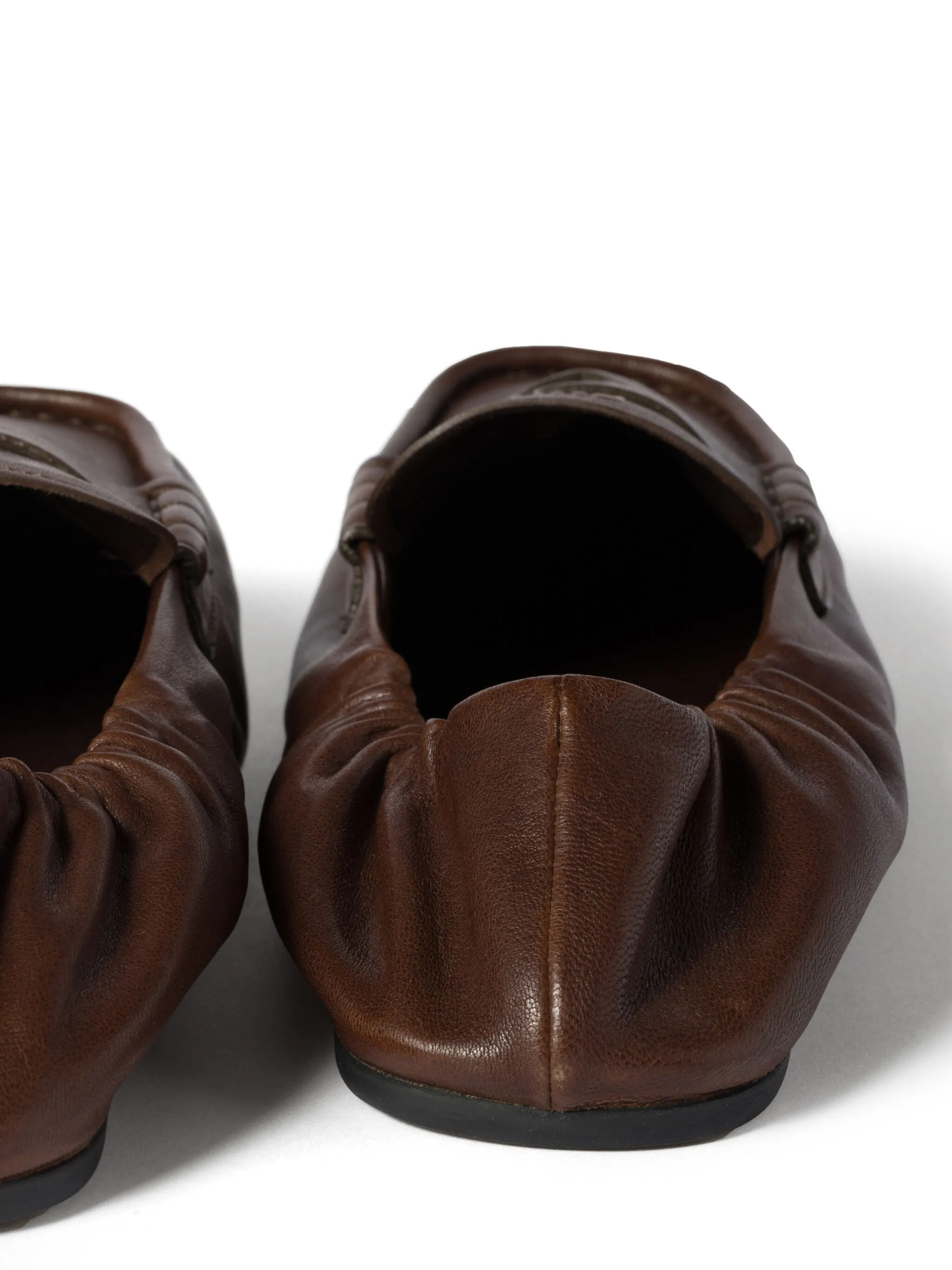ruches nappa leather loafers